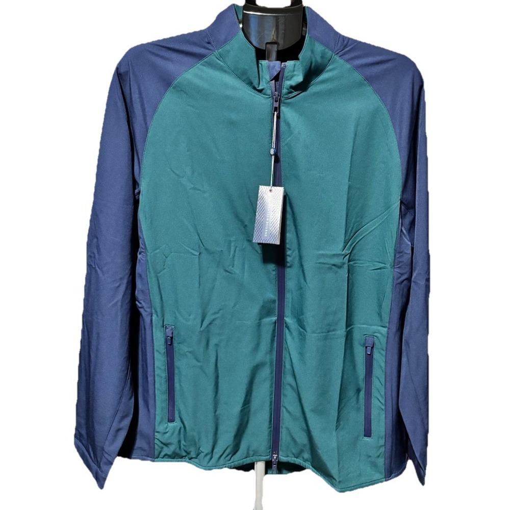 NWT Holderness & Bourne Mens L Zip The Hyde Performance Jacket‎ Blue And Green